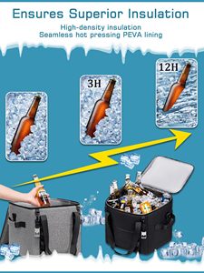 Sac isotherme ultra-léger et étanche avec conservation de la glace pendant 12 heures - Sac isotherme polyvalent pour les voyages, le camping, les pique-niques et la vie quotidienne - Product Image 3
