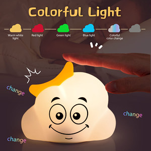 Đám mây bé đêm đèn dễ thương động vật hiện đại LED Silicone thời gian có thể sạc lại đèn phim hoạt hình gấu trúc trang trí phòng ngủ trẻ em - Product Image 3