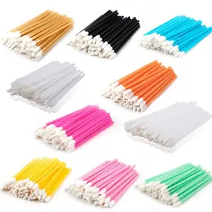 50pcs dùng một lần môi bàn chải lông mi bàn chải tinh thể lông mi vi bàn chải mở rộng lông mi Applicator