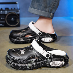 Sabots de jardin montants pour hommes <span class=keywords><strong>en</strong></span> EVA, confortables, réglables, légers, <span class=keywords><strong>en</strong></span> <span class=keywords><strong>plastique</strong></span>, avec doublure <span class=keywords><strong>en</strong></span> cuir véritable, <span class=keywords><strong>sandales</strong></span> de plage - Product Image 2