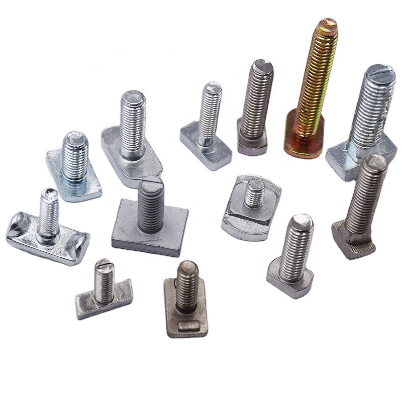 Stainless steel langsung pabrik, baja karbon, aluminium Din186 Din261 T slot baut m6 palu baut t-head galvanis baut t-bolt