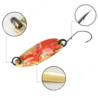 HOWELL OEM ormeau coquille PVC cuillère leurre 2.5g 3.5g 5g mer eau douce matériel de pêche artificiel dur appât pour saumon lac ruisseau