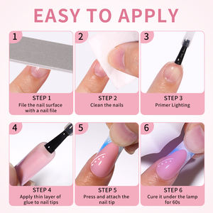 <span class=keywords><strong>Best</strong></span> Verkopende Custom Ontworpen Luxe Diamant Valse Nagels Full-Cover Medium Vierkant Handgemaakt 3d Bloem Strass Gel Franse Pers - Product Image 6