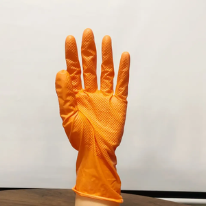 Industrial Mechanical Heavy Duty Orange Nitrile <strong>Gloves</strong> 8 Mil Disposable Diamond <strong>Grip</strong> Work Black Nitrile <strong>Gloves</strong> XL - Product Image 6