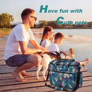 Free Sample Food Carrier Bag Pet <b>Dog</b> Travel Bag with Food, for <b>Dog</b> Supplies Include 2 Food Containers 2 <b>Collapsible</b> <b>Dog</b> <b>Bowls</b> - Product Image 4