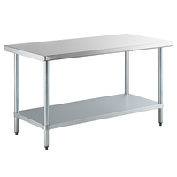Mesa Buffet Rectangular de Acero Inoxidable, Equipo y Suministros para Cocina Comercial, Catering y Restaurantes