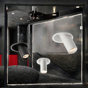 Spot encastré télescopique pour plafond, lumière LED IP54 en aluminium, downlight de 7,5 cm pour mur de fond de salle d'exposition - Product Image 3