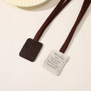Paquete de 12 Escapularios Marrones de Nuestra Señora del Monte Carmelo, Collar con Cruz de Lana para Oración Católica, Estilo Europeo y Americano, Aniversario - Product Image 4