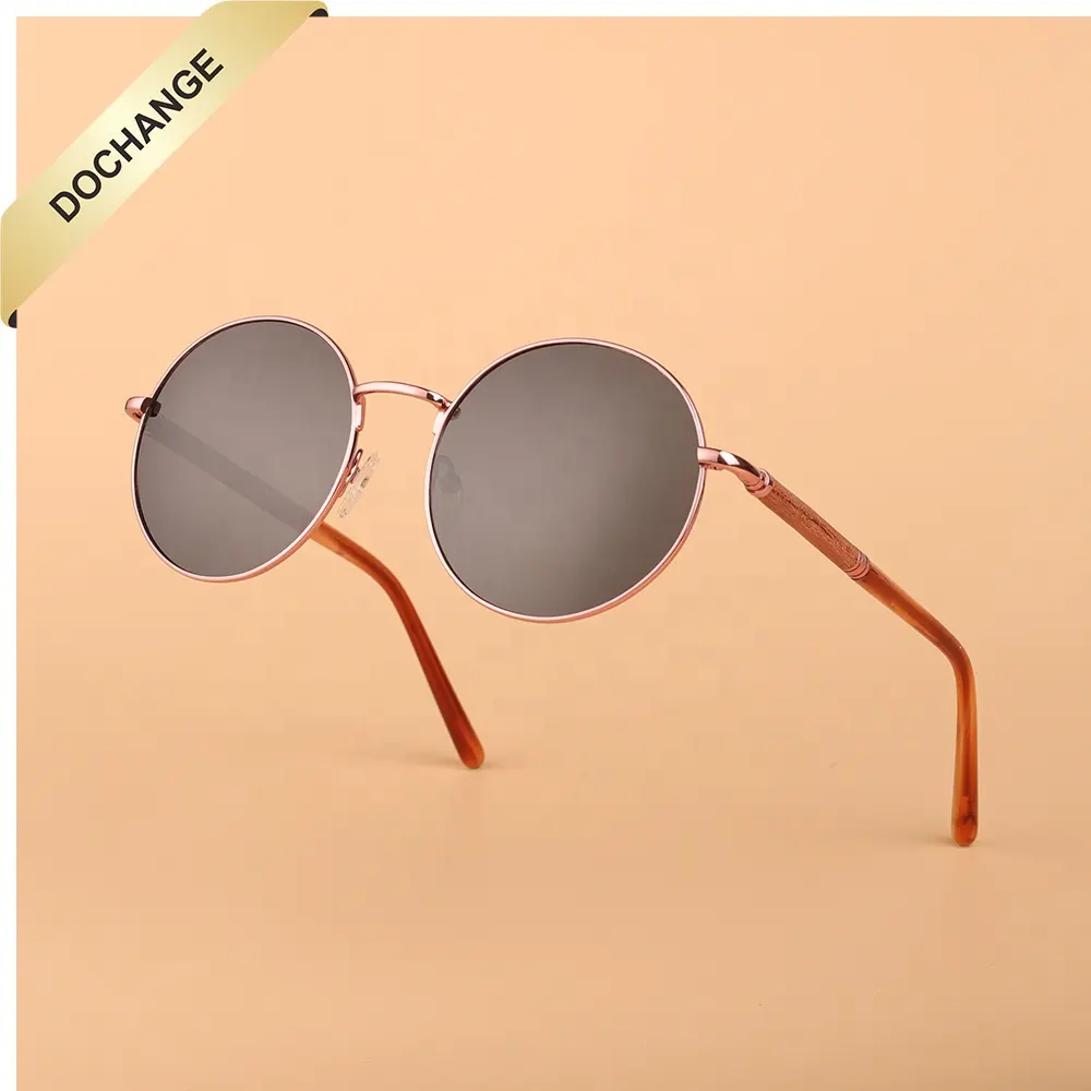 2024 Titanium Wood Sunglasses Eco-friendly Bamboo Stick Eyewear Custom Logo Moda Anel Occhiali Da Sole