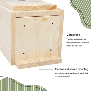 Nouveau style de nichoir pour oiseaux, nichoir durable avec protection contre les pics pour suspension - Product Image 4