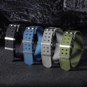 Nouveau <span class=keywords><strong>bracelet</strong></span> en <span class=keywords><strong>nylon</strong></span> côtelé monobloc de 20/22 mm pour montres <span class=keywords><strong>Seiko</strong></span>, Omega, Tissot – Accessoires de <span class=keywords><strong>bracelet</strong></span> de montre - Product Image 4