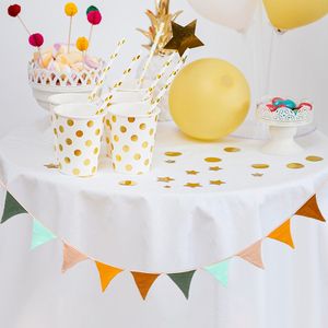 Banderas de <span class=keywords><strong>tela</strong></span> de algodón, guirnaldas de <span class=keywords><strong>banderines</strong></span>, <span class=keywords><strong>banderines</strong></span> de cuerda, <span class=keywords><strong>banderines</strong></span>, <span class=keywords><strong>banderines</strong></span> triangulares lavables - Product Image 2