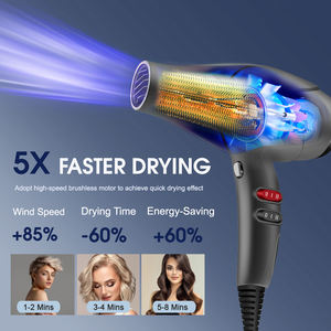 Professional 2400w Powerful Negative Ion <strong>Hair</strong> <strong>Dryer</strong> Powerful <strong>Hair</strong> Salon <strong>Dryer</strong> One Step Blow <strong>Dryer</strong> - Product Image 5