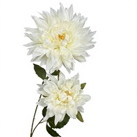 Dahlias artificiels multicolores à 2 têtes, fleurs en soie hautement réalistes, décoration florale pour mariage, maison, fête