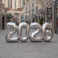 Alfabeto publicitario personalizado, letrero con logotipo, decoración de cartelera, globo brillante, letras de espejo inflable gigante para escenario de fiesta y evento