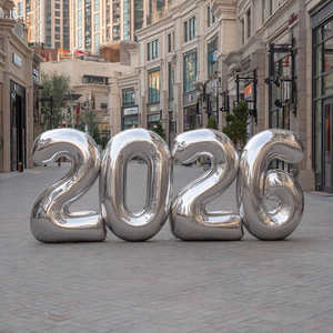 Panneau publicitaire personnalisé avec logo de l'alphabet décoration Ballon brillant lettres miroir <span class=keywords><strong>gonflable</strong></span> géant pour scène de fête d'événement - Product Image 5