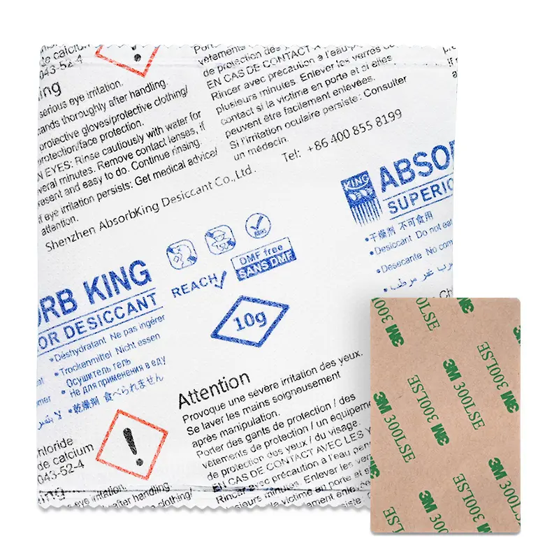 Absorb King Calcium Chloride 10g calcium chloride container desiccant drying agent self-adhesive calcium chloride desiccant