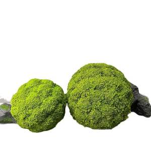 Boule de mousse verte artificielle en plastique souple à suspendre, décoration végétale pour usage extérieur - Product Image 5