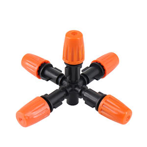 Cinq buses d'atomisation en plastique et cuivre pour micro-pulvérisation, refroidissement, irrigation et humidification de serres - Product Image 3