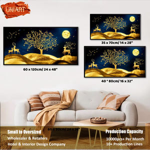 لوحات فنية جدارية من UNIART بطباعة على قماش المناظر الطبيعية ، لوحات جدارية ذهبية ، لوحات زجاجية ، لوحات قماشية ديكورية منزلية - Product Image 4