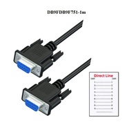 Cable Conector DB9 RS232, Cable de Comunicación de Puerto Serie COM 485, Cable de Línea de Conexión Cruzada Directa de 9 Pines Macho a Hembra