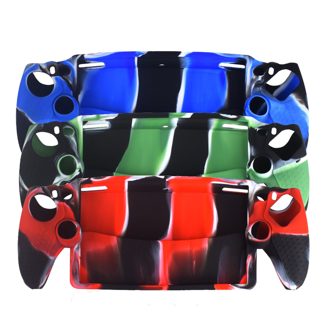 New Silicone Protective Case Camouflage Anti-Scratch Anti-Slip Shockproof Cover for PSP PS5 Portal Remote Play Gaming