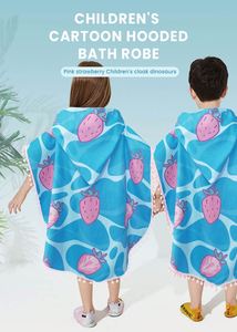 Microfiber <b>Bath</b> <b>Cheap</b> Swim Cartoon Printing Customized Size and Logo Children Design Hooded Poncho Beach <b>Towel</b> for Kids - Product Image 4