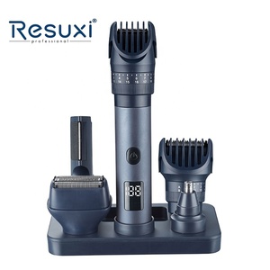 Resuxi JK-881 con Base di Ricarica, Impermeabile IPX6, <span class=keywords><strong>Regolabarba</strong></span> <span class=keywords><strong>e</strong></span> Tagliacapelli per Uomo 5 in 1, <span class=keywords><strong>Rasoio</strong></span> Elettrico Ricaricabile 0-20mm - Product Image 1