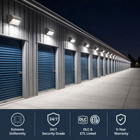 Lámpara LED de Pared Ledmic de 60W 80W 100W 120W, con Certificación DLC ETL, Uniformidad Extrema, para Almacenes, Seguridad, Pasillos