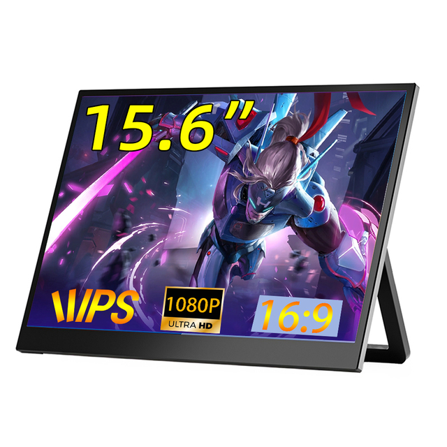 15.6 Inch Ips 1920*1080p Smart Extender Extra Monitor Compatible Portable Monitor for Mobile Smartphone Laptop Computer