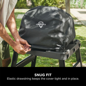 Meubles de patio Housse de barbecue personnalisée anti-décoloration résistante aux intempéries avec cordon de serrage pour <span class=keywords><strong>Ninja</strong></span> Woodfire XL - Product Image 3