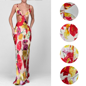 Abito Estivo da <span class=keywords><strong>Donna</strong></span> 2026 Nuovo Sexy con Scollo a V, Schiena Scoperta, Stampa Senza Maniche, Vestito Fasciante Personalizzato all'Ingrosso - Product Image 2