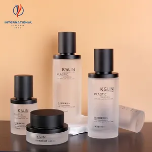 120ml 화장품 로션 펌프 바디 빈 유리 병 무광택 마감 캡 페이스 크림 스킨케어 포장 100m/40ml