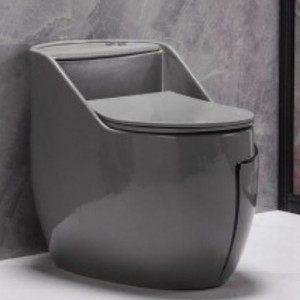 Inodoro Moderno de Una Pieza Color Gris C012 con Descarga Vortex Silenciosa y Antiolores - Product Image 3