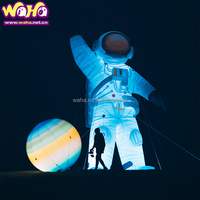 Costume gonflable géant d'astronaute en tissu Oxford pour événements intérieurs/extérieurs, festivals de musique, décoration de scène, personnalisable