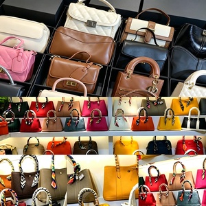 Bolsos de moda para mujer al por mayor, bolsos de mano de colores variados con pañuelo <span class=keywords><strong>Twilly</strong></span> para tiendas boutique - Product Image 1