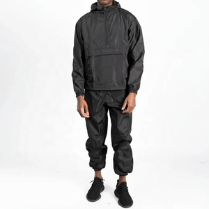 ชุดเสื้อกันลมมีซิปสำหรับผู้ชายชุดออกกำลังกาย100% มีฮู้ดขนาดใหญ่พิเศษดีไซน์โลโก้ตามสั่งกันน้ำสำหรับฤดูหนาว - Product Image 1