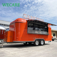 WECARE Mobile Cuisine Pizza Hotdog BBQ Fast Food Remorques Entièrement Équipé Remorque Crème Glacée Café Food Truck à vendre