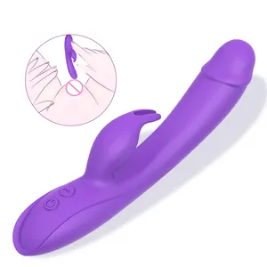 Dildo Panjang Tipis untuk Wanita Mainan Seks Elektrik Wanita 15 Ins Vibrator Stimulator Jilatan Vagina Mawar Lidah