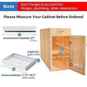 引き出し式キャビネットオーガナイザー 拡張可能な頑丈なスライドアウトキャビネット引き出し キッチンキャビネット整理 - Product Image 2