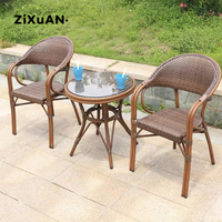 Chaises de café pour balcon extérieur, chaises en rotin, chaises de jardin, tables et chaises d'extérieur