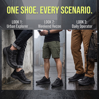 Chaussures de travail légères et imperméables personnalisées en tissu, chaussures de sécurité pour hommes, chaussures d'entraînement en plein air