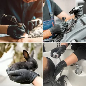 Gants jetables noirs en sachet, 10/20/50/100 pièces, outils de cuisine domestique, outils de cuisson, lavage de voiture, nettoyage domestique - Product Image 6