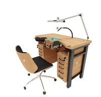 Nouvel outil de réparation de montres, table de réparation de montres en hêtre 1280/1450 mm avec hauteur réglable, conçue pour les réparateurs de montres