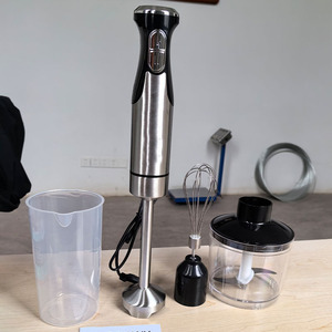 4 In 1 Hand Blender Set Stainless Steel With Whisk And Chopper For Smoothies Mashing Juicing And Baby Food Making - Product Image 2
