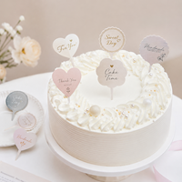 Cartes décoratives pour gâteaux, décorations de gâteaux de formes variées, étiquettes en aluminium pour vœux, pour la décoration de gâteaux, cupcakes et desserts