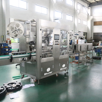 Máquina Aplicadora Automática de Etiquetas Termoencogibles Eléctrica con Control PLC, Certificación CE, Alta Productividad, Etiquetadora de Botellas