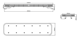 Đa chức năng khẩn cấp xe ambulancecar Xe Tải Màu đỏ màu xanh nhấp nháy <span class=keywords><strong>LED</strong></span> cảnh báo <span class=keywords><strong>lightbar</strong></span> - Product Image 6