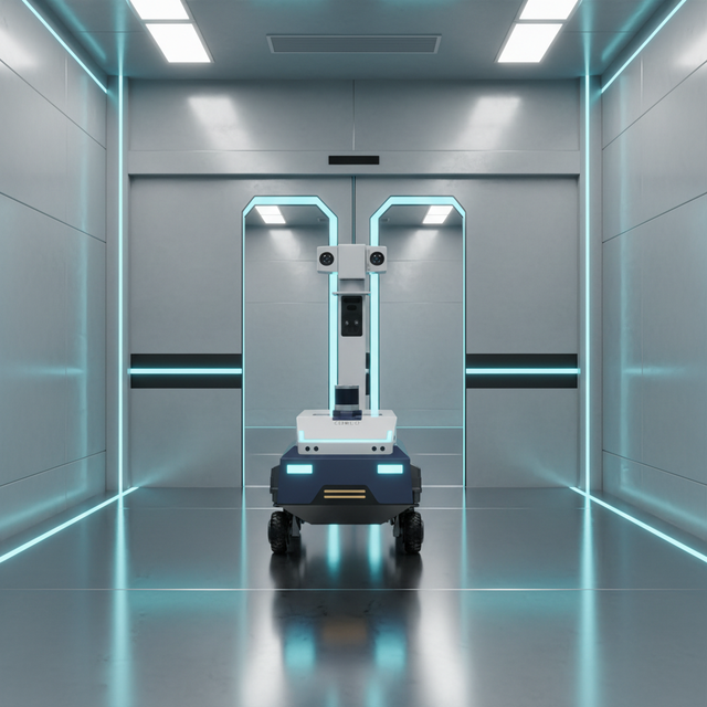 Outdoor Security Patrol Robot 4 Wheel Chassis L4 Autonomous Driving Facial Recognition Night Vision IP64 Rated App-Controlled