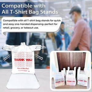ถุงใส่เสื้อยืดพิมพ์ลายขอบคุณ เหมาะสำหรับร้านค้าปลีกซูเปอร์มาร์เก็ต ช้อปปิ้งของใช้ประจำวัน และบรรจุภัณฑ์ร้านสะดวกซื้อ - Product Image 5